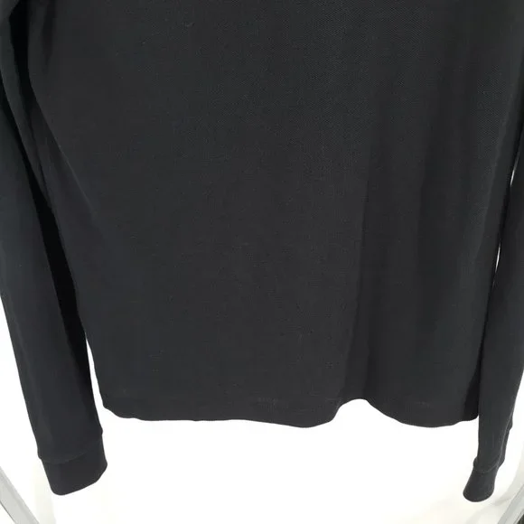 Men's Burberry Brit 100% Cotton Long Sleeve Polo S Black - Picture 14 of 16